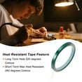 thumbnail image 4 of Uxcell 4 Rolls Heat Tape High Temperature Heat Resistant Tape 8mmx33m(108ft) Sublimation Thermal Tape Green, 4 of 5