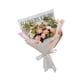 thumbnail image 2 of Ramo de flores de crochet, arreglos florales de flores preservadas con hojas verdes Rosa, 2 of 9