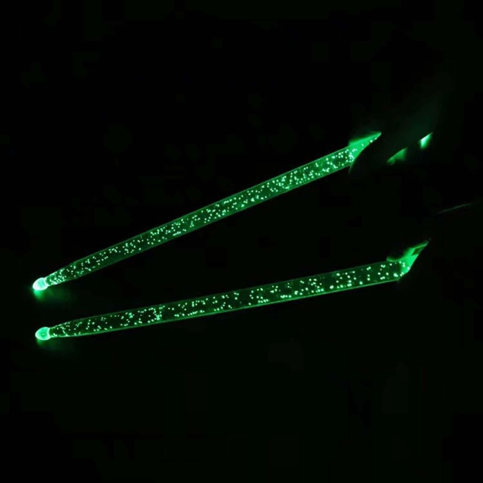 LeeQinersw 2 Pieces Light up Drum Sticks Percussion Accessories Lightweight Professional 13 Gold