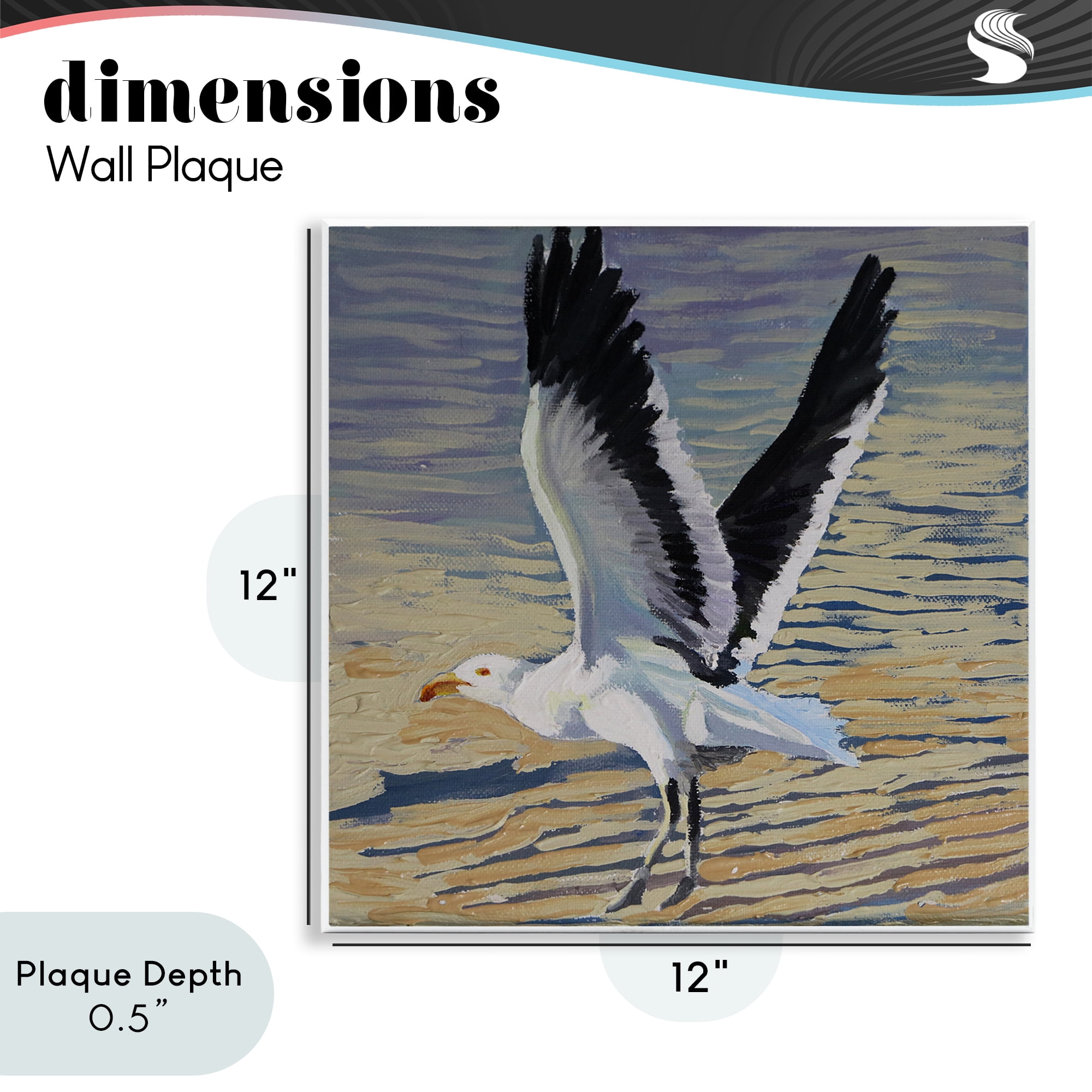 Stupell Industries Seagull Taking Flight Wall Plaque Art, design by Violeta Vollmer