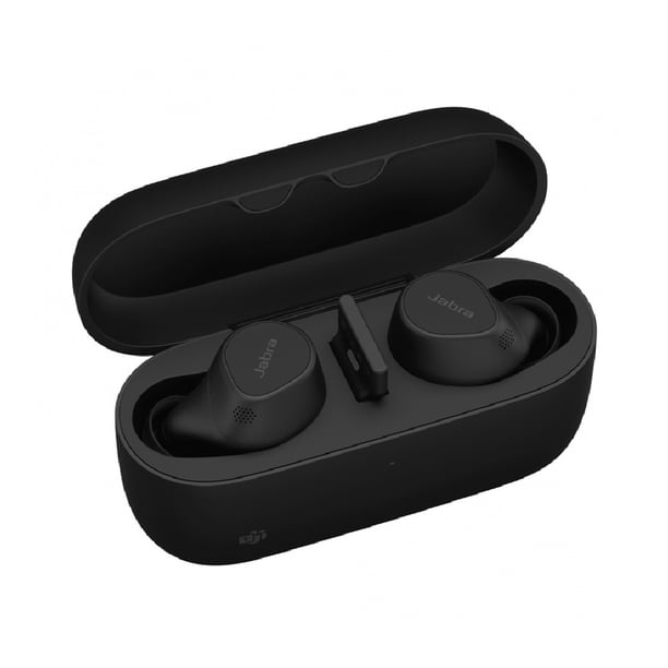 Jabra Audífonos Evolve2 Buds, Inalámbrico, Bluetooth 5.2, Negro - incluye Base de Carga Inalámbrica.