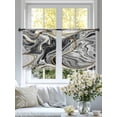 thumbnail image 4 of Grey Marble Sheer Curtains 54 Inch Length 2 Panels Set Window Treatments, Modern Abstract Art Ink Painting Rod Pocket Semi Curtains for Living Room/Bedroom/Kitchen Décor, 104"W x 54"L, 4 of 7