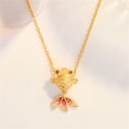 thumbnail image 3 of HIJONES Women's Small Carp Pendant Necklace Personalized Koi Fish Punk Chain Jewelry Gold, 3 of 5