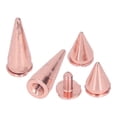 thumbnail image 1 of 20 Pcs Leather Screws Rose Gold Punk Cone Spikes For Coat Wallet Backpack Decor DIY Clothing Bags, 1 of 8