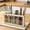 A_New#1638, variant on Wooden Utensil Caddy with Four Compartments Kitchen Organizer for Forks Spoons Knives Chopsticks Solid Natural Wood Storage Rack for Counter or Dining Table