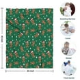 thumbnail image 4 of Green Christmas Gingerbread Man Pattern Blanket,Comfortable Soft Flannel Throw Blanket,All Season,Warm Lightweight Blankets for Sofa Bed Couch Living Room Chair,30"x40", 4 of 4