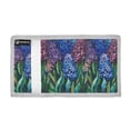 thumbnail image 2 of JIALIOU Nylon Trifold Card Wallet with ID Window Zipper Pocket for Men Women Teen Color Hyacinths Flower, 2 of 7