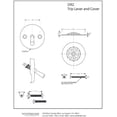 thumbnail image 2 of Set de molduras para bañera Westbrass R92-62 Trip Lever, negro mate, 2 of 7