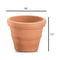 thumbnail image 2 of Crescent Garden (#BC2614SC34) Turin Planter, Terra Cotta 14", 2 of 3