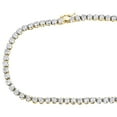 thumbnail image 2 of 10K Yellow Gold Solitaire 4 Prong Set Diamond Tennis Chain 24" Necklace 14.87 CT, 2 of 7