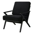 thumbnail image 5 of Wood Frame Accent Chair in Black with Sherpa-Like Fabric, 5 of 6