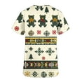 thumbnail image 4 of Holiday Gifts! Titcea Christmas Scrub Tops Women Cute Xmas Printed Short Sleeved V Neck Scrub Tops with Pockets Lightweight Stretchy Working Uniform, 4 of 5