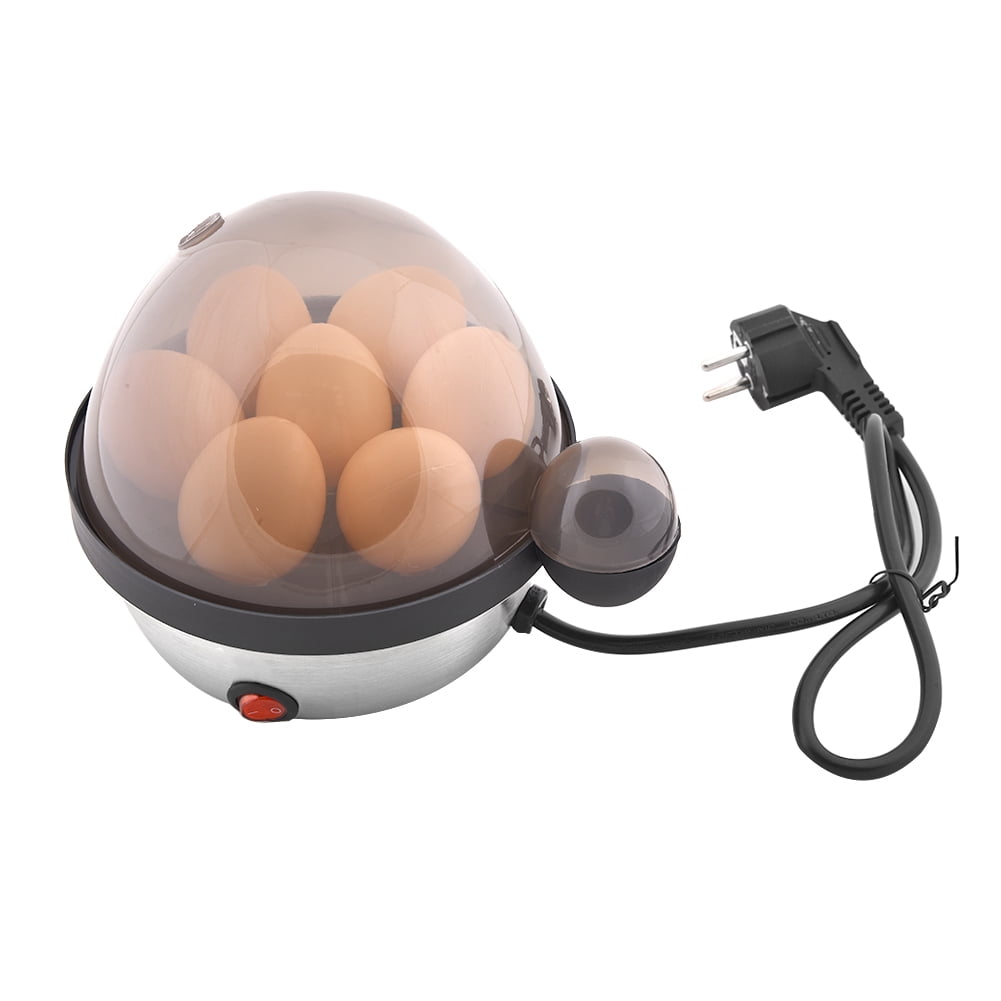 Sarapandan 7-Egg Boiler for Effortless Kitchen Cooking, EU Plug, 220-240V Stainless Steel Electric Egg Cooker