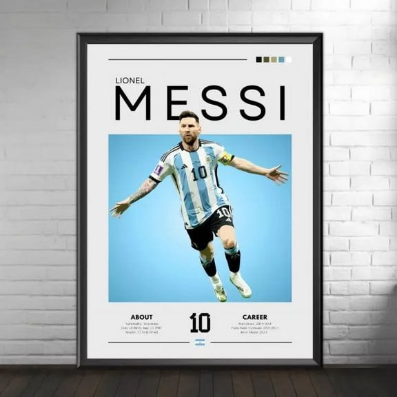 Kna Prints - Lionel Messi Artgentina Poster The Triumph - Kir 8326, UNFRAMED-8x12
