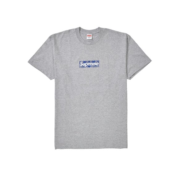 Supreme Men's Bandana Box Logo Tee Heather Grey, from StockX