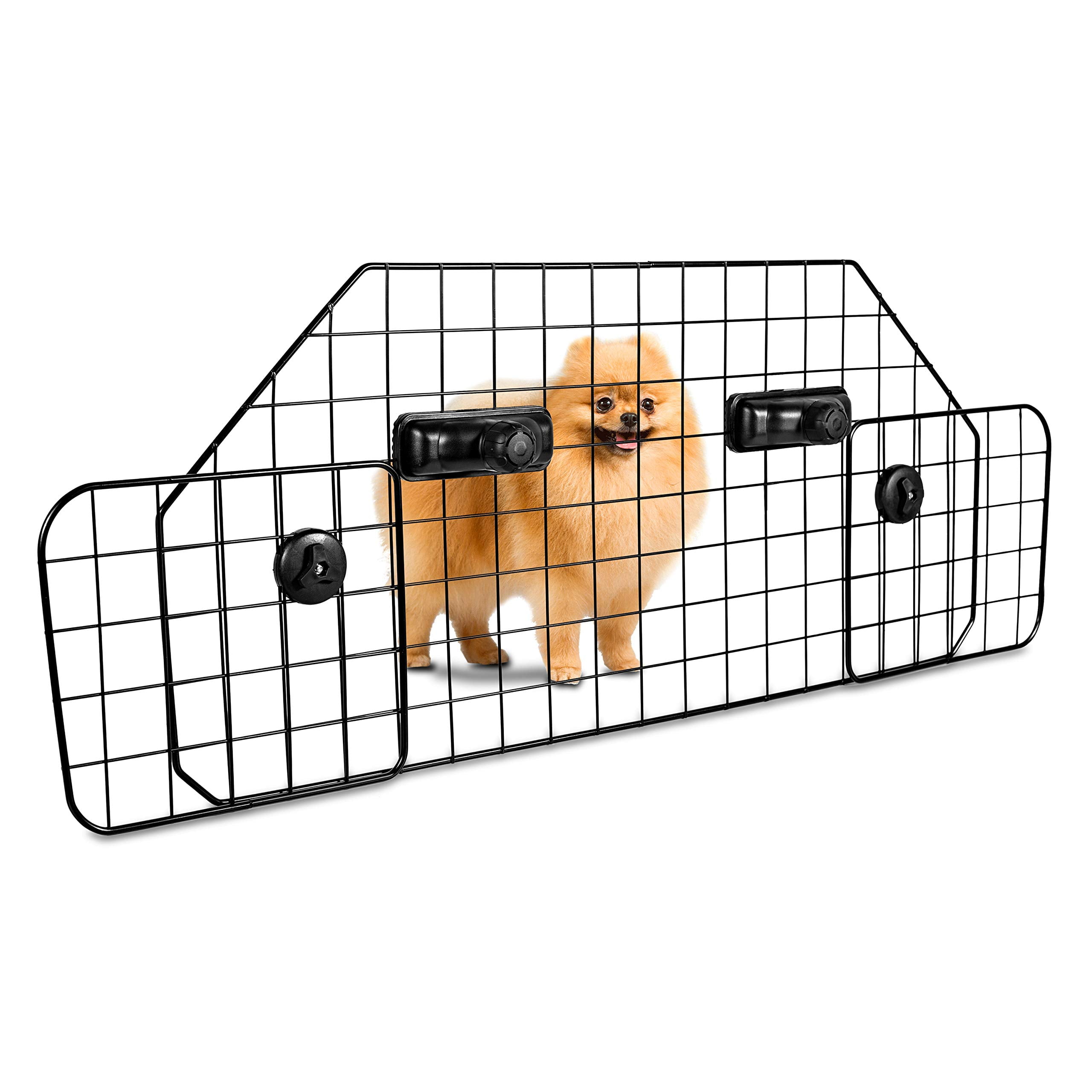 Zento Deals Adjustable Safety Car Dog Gate Heavy Duty Mesh Wire Barrier