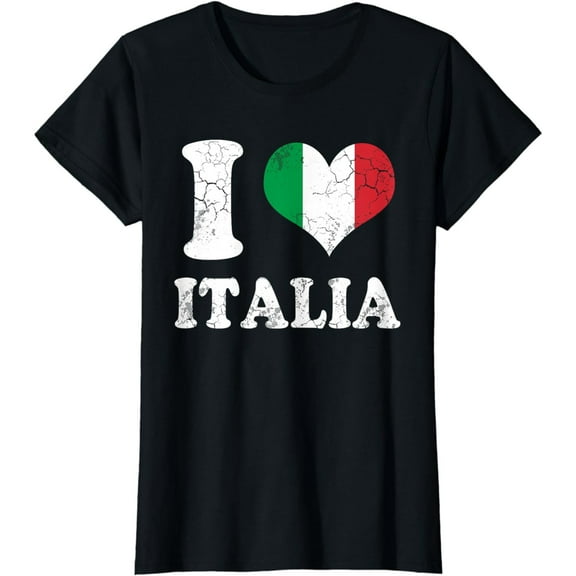 I Love Italia Flag Heart Italy Italian Italiano Men Women T-Shirt