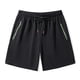 thumbnail image 5 of pstuiky Pantalones cortos para hombre, Pantalones cortos deportivos de entrenamiento físico de color sólido para hombre, transpirables, con bolsillos y cremallera., 5 of 7