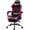 Red, variant on Delmango RGB Ergonomic Gaming Chair with Massage, LED Lights, Footrest, Lumbar Support, Black