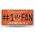 thumbnail image 2 of Cincinnati Bengals #1 Fan Metal License Plate, 2 of 4