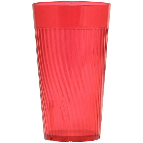 Excellante Belize 8 oz rock, polycarbonate, red, comes in dozen