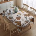 thumbnail image 2 of Brown Mushroom Flower Light Pattern Rectangle Tablecloth 60"x84",Waterproof Polyester Rectangle Table Cloth, Wipeable Spillproof Polyester Tablecloth for Dining, Camping, Indoor and Outdoor, 2 of 3