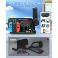 thumbnail image 4 of Charging Dock for Switch 2/1, Switch Cooling Fan for Nintendo Switch 2/1/OLED, Storage Stand for JoyCon 2/1 with 12 Card Slots, Controller/Headset Holder, 9 RGB Modes, 4 of 9