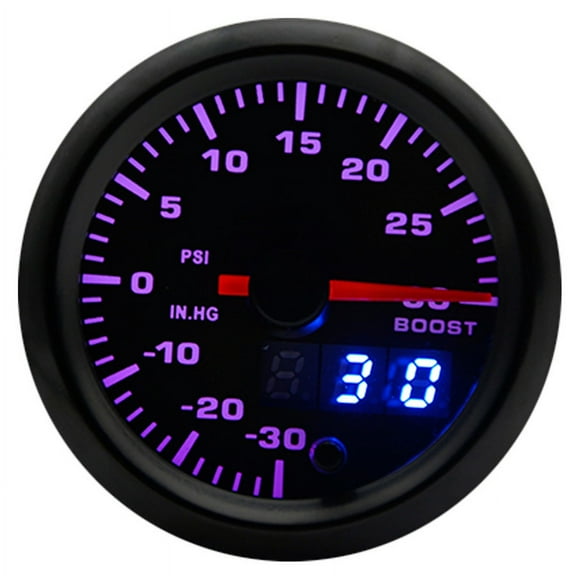 Zyutaosan Product Name: Turbo Boost Gauge (0-30 In.Hg,0-30Psi)