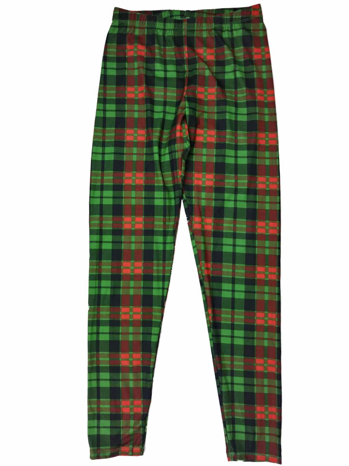 Womens Green \u0026 Red Checker Plaid Print 