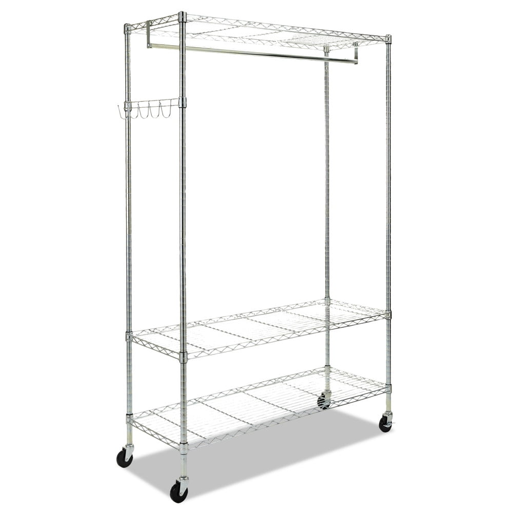 Wire Shelving Garment Rack, Coat Rack, Stand Alone Rack W/casters