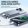 thumbnail image 6 of New Ultra thin Alloy Powerbank Magnetic Power Bank Wireless Fast Charger For iPhone 16 15 14 13 12 Backup battery For Magsafe, 6 of 9