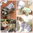 thumbnail image 6 of HQREA 2 Pack Cute Striped Small Dog T Shirts Soft Cotton Girl Dog Clothes Breathable Puppy Cats Vest Summer Pet Outfits, 6 of 7