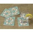thumbnail image 6 of CounterArt "Coastal Wreath" Single Image Absorbent Stone Tumbled Tile Coaster 4 Pack, 6 of 9