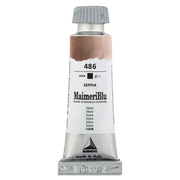 Maimeri Blu Artist Watercolor - Sepia, 12 ml Tube