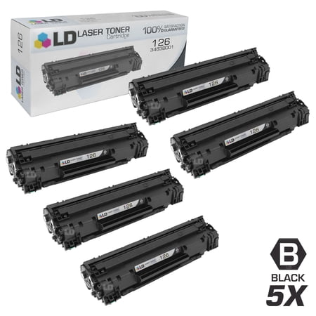 LD Products Compatible Replacements for Canon 3483B001 (126) Set of 5 Black Laser Toner Cartridges