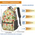 thumbnail image 3 of Pioneer Flower Floral Print Pattern 17" School Backpacks for Teens,Waterproof Oxford Fabric,S-Shape Padded Straps for School,Travel,Hiking,Camping, 3 of 5