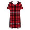 thumbnail image 5 of Wowcloth Woman's Christmas Pajama Dress, Casual Loose-Fit Short Sleeve, Cozy Home Loungewear for Holiday Season and Relaxation, 5 of 8