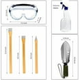 thumbnail image 3 of 17PCS Geology Rock Pick Hammer Kit, 32oz Hammer & 3 PCS Digging Chisels Set for Rock Hounding, Gold Mining & Prospecting Equipment Tool with Multi-function Sholve, Compass, Whistle, Chisel, 3 of 7