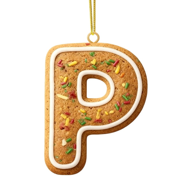 Adorno Navideño con 26 Letras, Colgante para Árbol de Navidad, Adornos Personalizados, Decoración Navideña, Decoración Colgante para Árbol de Navidad.