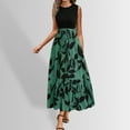 thumbnail image 2 of Summer Dresses For Women 2025 Floral Print Wrap Short Sleeve Maxi Dress Patchwork Ruffle A Line Dress, 2 of 5