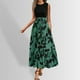 thumbnail image 1 of WILLBEST Vestidos De Lino Para Mujer Vestidos De Verano Para Mujer 2025 Vestido Largo Cruzado De Manga Corta Con Estampado Floral Vestido De Línea A Con Volantes Y Retazos, 1 of 3