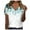 Green, variant on RKZDSR Womens Hollow Out Short Sleeve Tshirts Floral Print Summer Dressy Casual Blouse Button V Neck Loose Shirts Fall Fashion Comfy Cute Tops Green XL