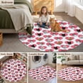thumbnail image 5 of Cute Cats Round Area Rug 7Ft Washable Circle Rugs for Dorm Laundry Room, Pink Love Hearts Lovely Pets Non-Slip Carpet Floor Mats Indoor Outdoor Carpet Runner Aesthetic Home Decor, 5 of 8