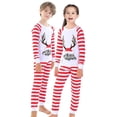 thumbnail image 1 of Conjunto de pijama familiar ANGGREK con estampado de letras y cuernos de ciervo Navidad, 1 of 8