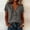 Dark Gray, variant on Cotton Linen Tops for Women Summer Ruffled V Neck Wrap Gauze Shirts Short Sleeve Casual Loose Fit Boho Tunic Blouses