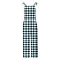 thumbnail image 5 of lcziwo 2025 Summer Fashion Overalls for Women Plus Size Hippie Jumpsuits Plaid Printed Spaghetti Strap Cute Romper Bib Romper with Pockets Lightning Sales Today Dark Blue S, 5 of 6