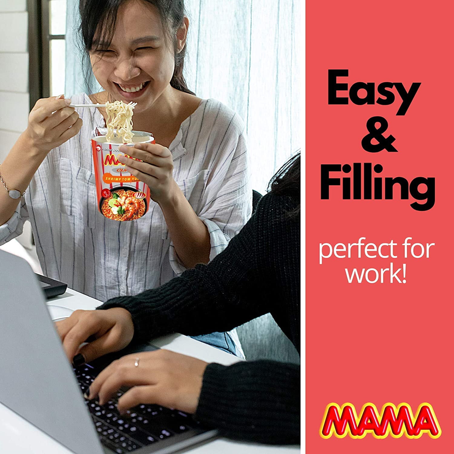 MAMA Asian Oriental Style Instant Cup Noodles, Shrimp Tom Yum