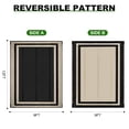 thumbnail image 3 of Outdoor Plastic Waterproof Rug 9'x 12' for Patio, Porch, Deck, Backyard, Balcony, Reversible, 3 of 6