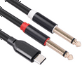 thumbnail image 2 of 2X USB C to Dual 6.35mm Audio Stereo Cable Type C to Dual 6.35mm Audio Cord for Smartphone Multimedia Speakers, 2 of 5