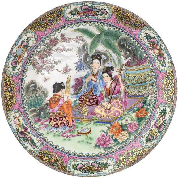 Bits and Pieces - 1000 Piece Round Puzzle - Melodious Garden, Geisha - - 1000 pc Jigsaw